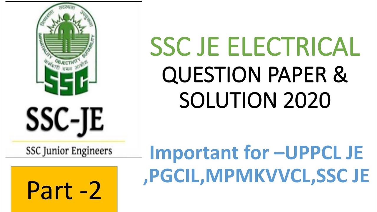 SSC JE PAPER|DATE-29/10/20 |PART-2