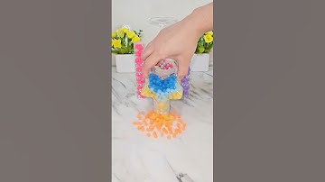 🐑Beads Rolling in Reverse! #asmr #satisfying #beads #reverse