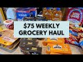 75 weekly grocery haul to kroger  grocery shopping on a budget for a family of 6