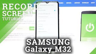 How to Record Screen on SAMSUNG Galaxy M32 - Find Samsung Screen Recorder