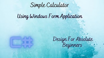 Simple Calculator Using C# || Windows form application ||