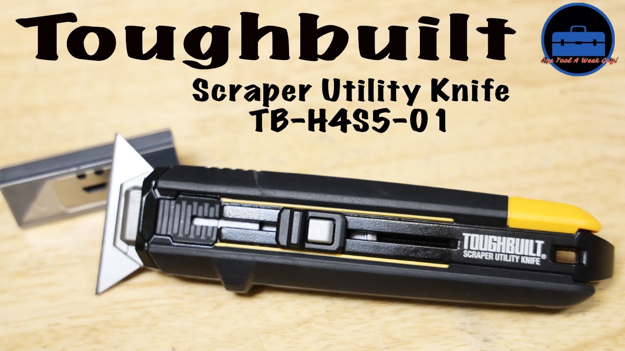 ToughBuilt Plastic Retractable Scraper Utility Knife TB-H4S5-01