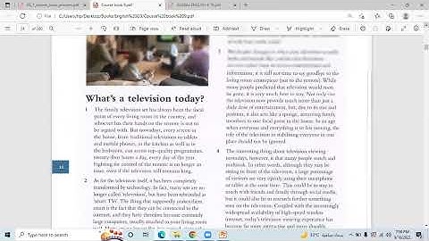 G9 - English - Unit 2- Television - Focus on reading - multiple matching