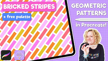 Bricked Stripes Seamless Pattern in Procreate | Geometric Pattern Tutorial + Free Palette