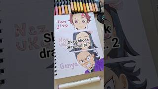 Anime drawing recap with markers pt.2 #sketchbookdrawing #easyanimedrawing #animeart