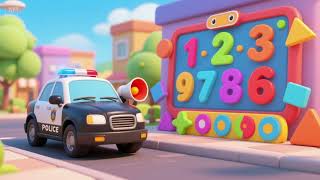 Police Car Siren Counting Game | Nursery Rhymes \u0026 Kids Songs