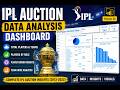 IPL Player Auction Data Analysis Dashboard in Power BI | Complete IPL Auction Insights