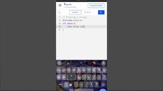 #cprogram #Create a string named fruit and assign the "Apple" to it. @avi screenshot 4