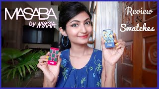 Masaba by Nykaa Lipsticks Honest Review + Swatches || Nimbu Pani, Face Palm || Its makeover tym