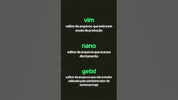 Você conhece alguns editores de texto no Linux?