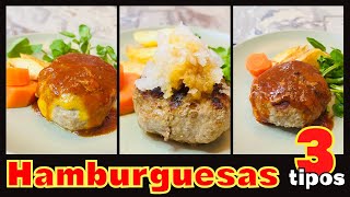 【La comida japonesa】La hamburguesa muy común en JapónMuy buena acogida los turistas que vienen Japón