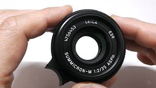 LEICA ライカ Summicron-M ズミクロン 35mm F2 新ASPH Black 黒 元箱一式付