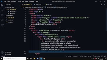 modal template with html 5/css3/ and vanilla javascript