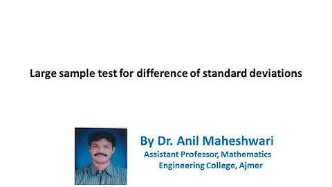 Large sample test for difference of standard deviations
