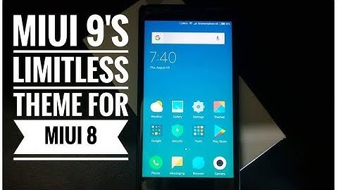 MIUI 9 Limitless Theme For MIUI 8(How To Get)
