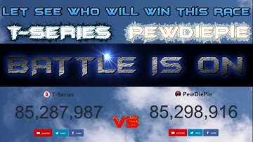 T-SERIES vs PEWDIEPIE LIVE SUBSCRIBERS COUNT