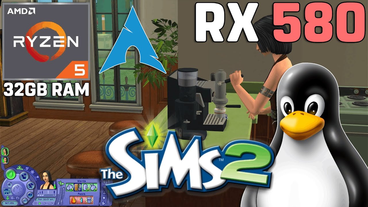 The Sims 2 Ultimate Collection on LINUX R5 5600G + RX 580 8GB [Arch