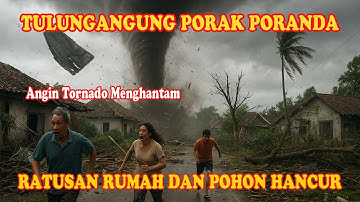 Atap Rumah Beterbangan! Angin Puting Beliung Hantam Tulungagung 1 Oktober 2025