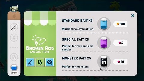 Creatures of the deep, need to buy monster 👿 bait 🎣 for catching 🎏huge shredder fish🐠