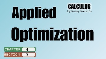 📗 Calculus Konu Anlatımı | Bölüm 4.5 Applied Optimization | Ders 1 – Maksimum ve Minimum Problemleri