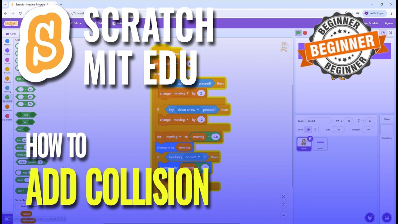 Scratch How To Add Collision - YouTube