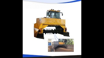 Working video of crawler type compost turner
