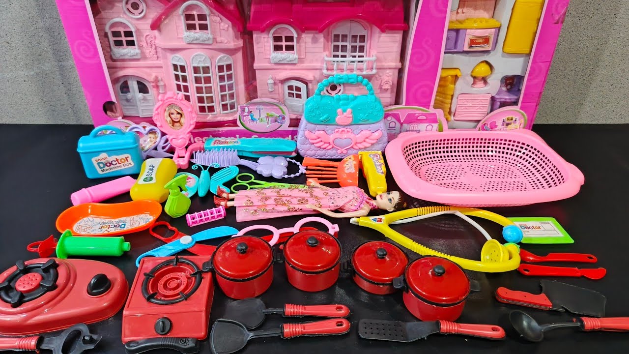 5 Minutes Satisfying with Unboxing Hello Kitty Kitchen Set | Miniature Doctor Set Making with Box