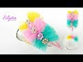 Tulle Fabric Craft Ideas | How To Make Tulle Pom-pom With Rhinestone Headband