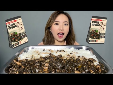 MUKBANG CUMI IRENG VIRAL🥰😍 kayak gak pedes tapi ternyata pedes bgt bjir