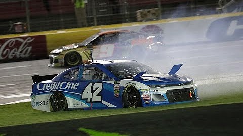 NASCAR Craziest pit road entry  - Kyle Larson All Star Race 2018