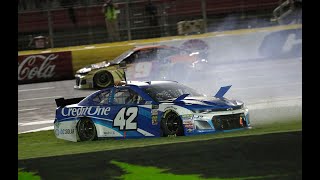 NASCAR Craziest pit road entry  - Kyle Larson All Star Race 2018
