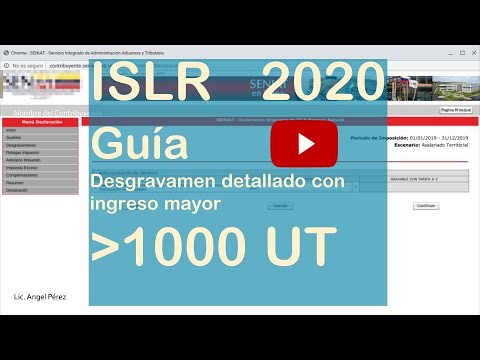 Como hacer declaracion ISLR 2020 en portal SENIAT