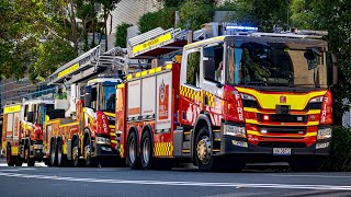 Fire & Rescue NSW (MULTIPLE) FBEU Newcastle March Lights & Sirens | LP, CAP, TRV and MORE