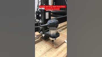 Puzzle serving dish from ikea chopping board #cnc #woodworking #servingdish #cncmachine #ooznest