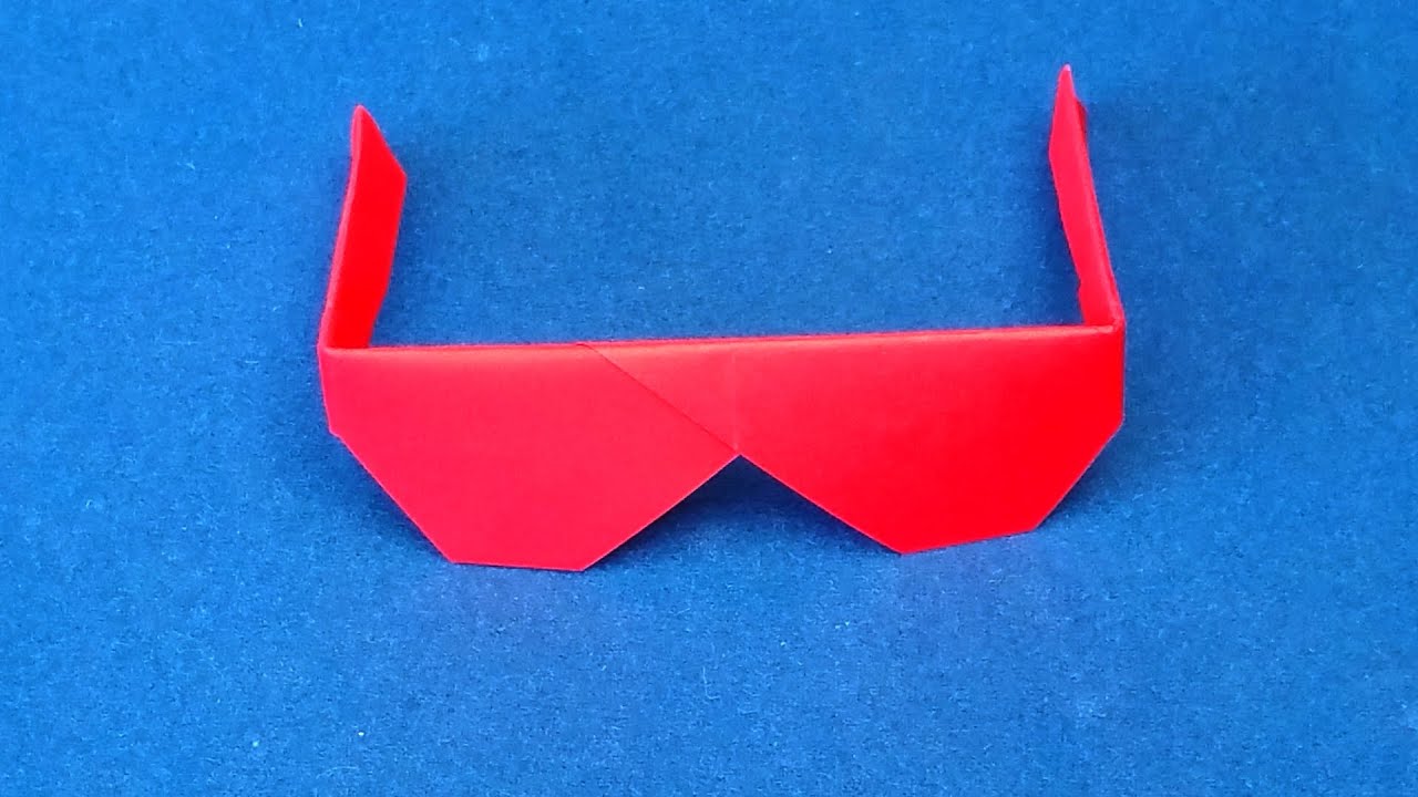 Origami Sunglasses. How to make Traditional Origami Sunglasses 