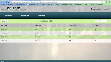 BillMe Web Usability Test Round 2: Mikayla Peront