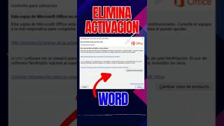Elimina advertencia de Activación de Word #microsoftoffice #Word #shorts