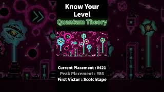 Know Your Level | Quantum Theory #geometrydash  #gd #extremedemon #gaming #games #music