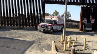 Man Climbing Border Wall Gets Stuck on Barbwire