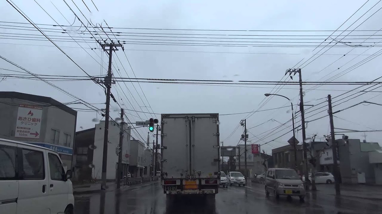 [drive japan]雨の国道12号線 旭川市内-滝川市内(Hokkaido Asahikawa-Takikawa) Part.5