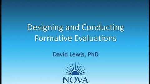 Formative Evaluations