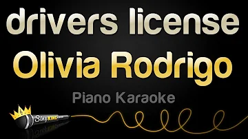 Olivia Rodrigo - drivers license (Piano Karaoke)