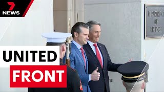 Australias defence minister gets the green light from Donald Trump in Washington | 7NEWS