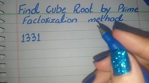 Cube Root by Prime Factorization Method | Find the Cube Root of 1331 by Prime Factorisation method