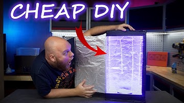 Cardboard UV resin curing chamber from the printer it came with