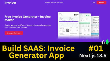 Building an Invoice Generator App with Next.js 13.5 and MongoDB: Creating a saas Landing Page #01