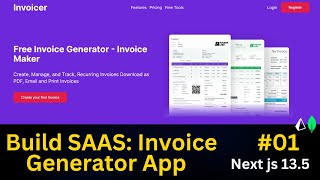 Building an Invoice Generator App with Next.js 13.5 and MongoDB: Creating a saas Landing Page #01