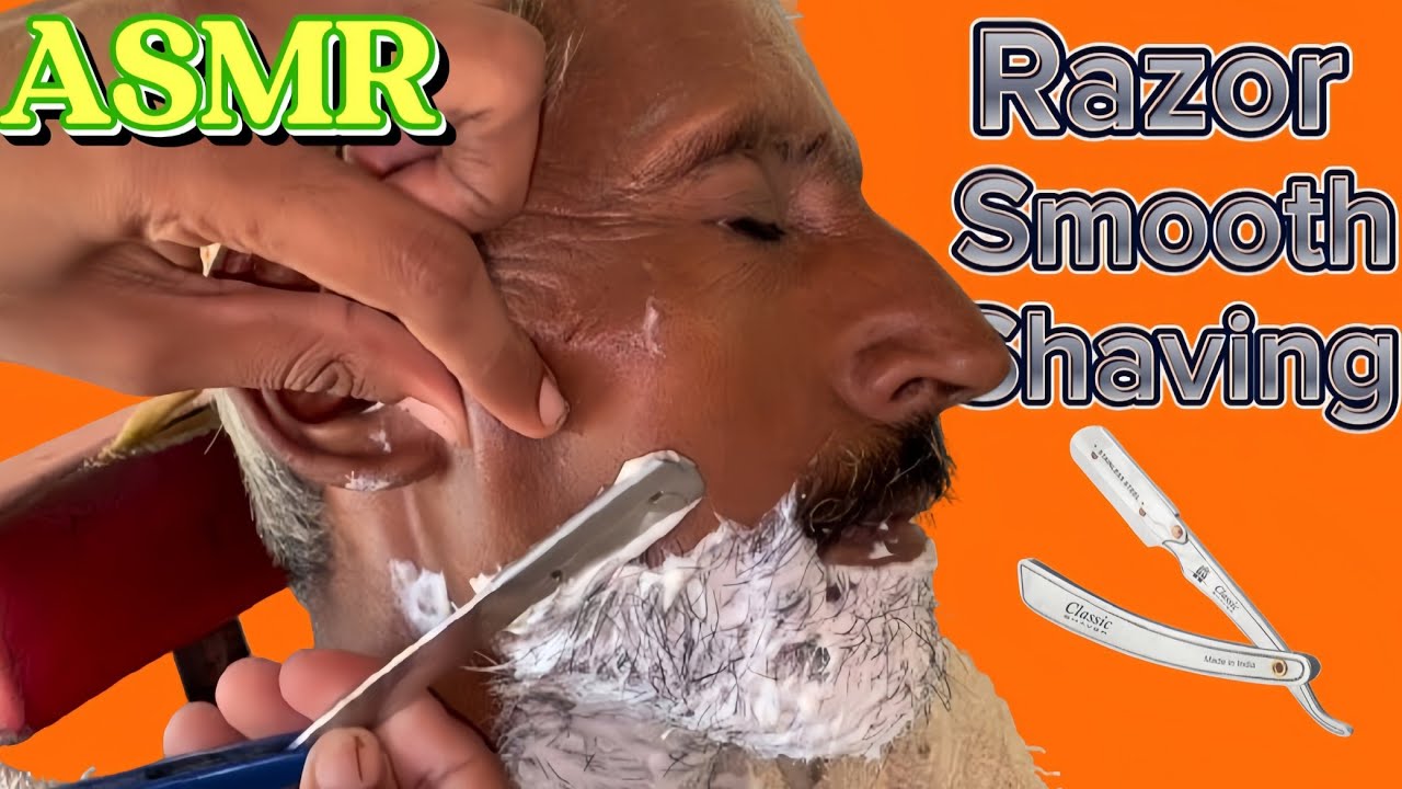 shaving with a straight razor ASMR | Best Razor For Smooth Shave 🪒 ...