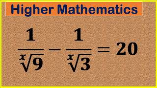Can You Solve This Tricky Exponential Equation ? | Try your best