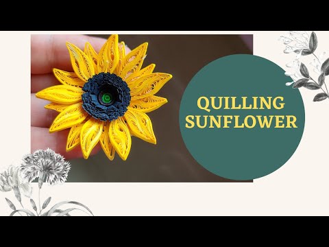 Video How to make a Quilling Sunflower - DIY Quilled... - youtube